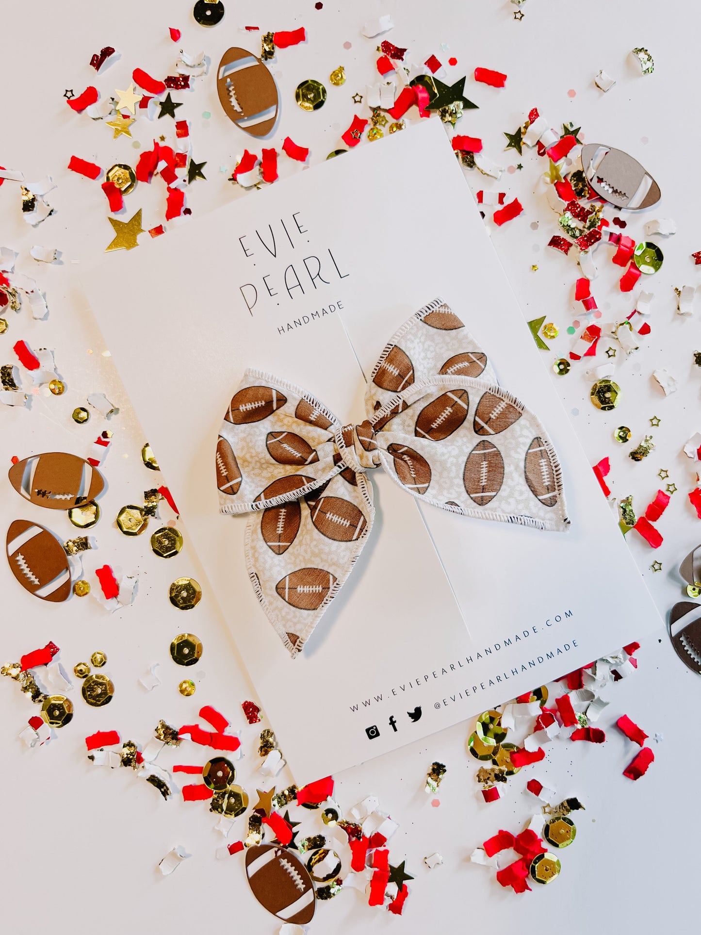 Leopard Football Oversized Game Day Bow