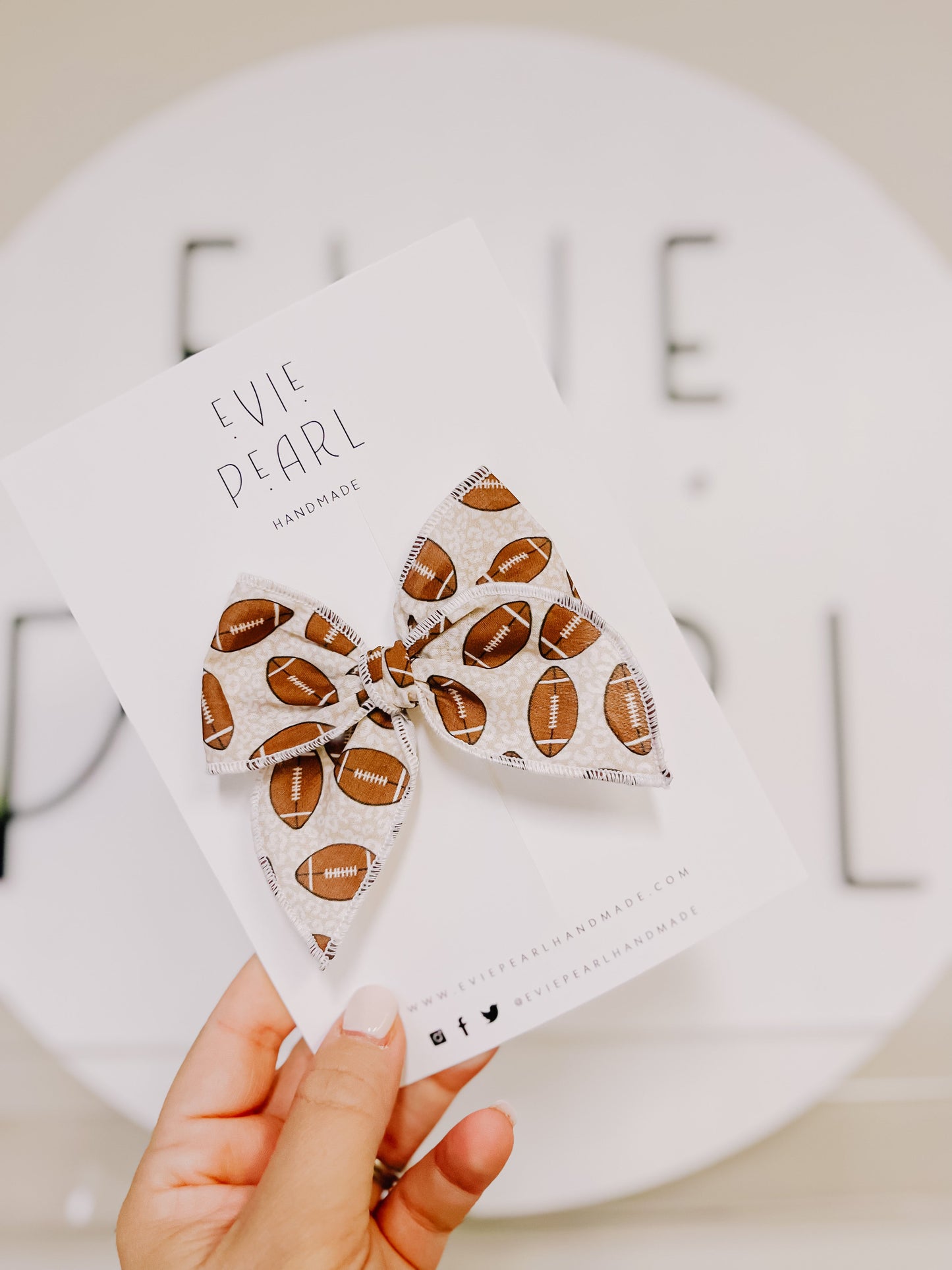 Leopard Football Oversized Game Day Bow