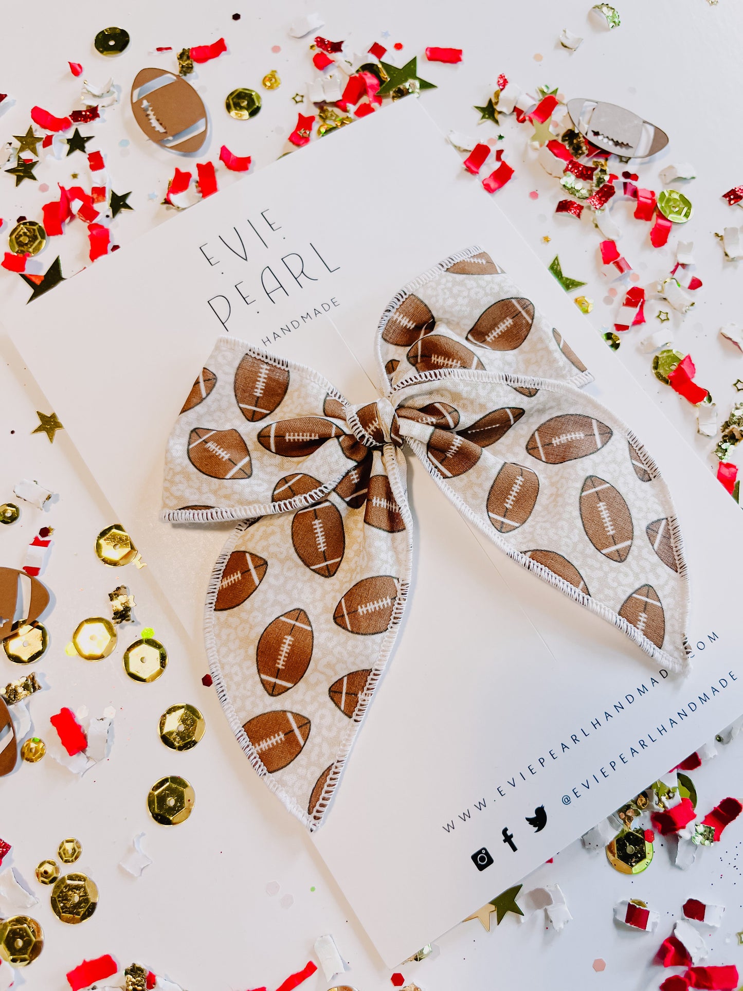 Leopard Football Oversized Game Day Bow