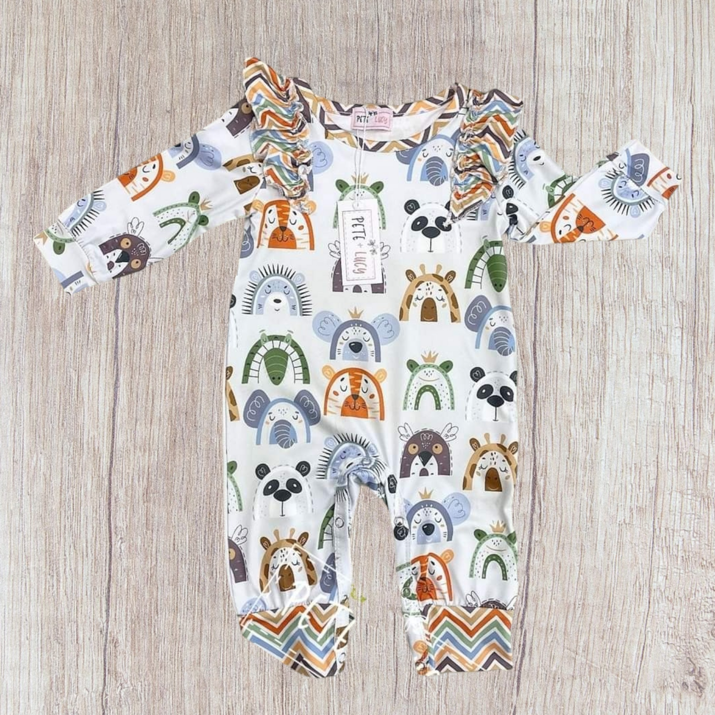 Happy Zoo Girl Romper