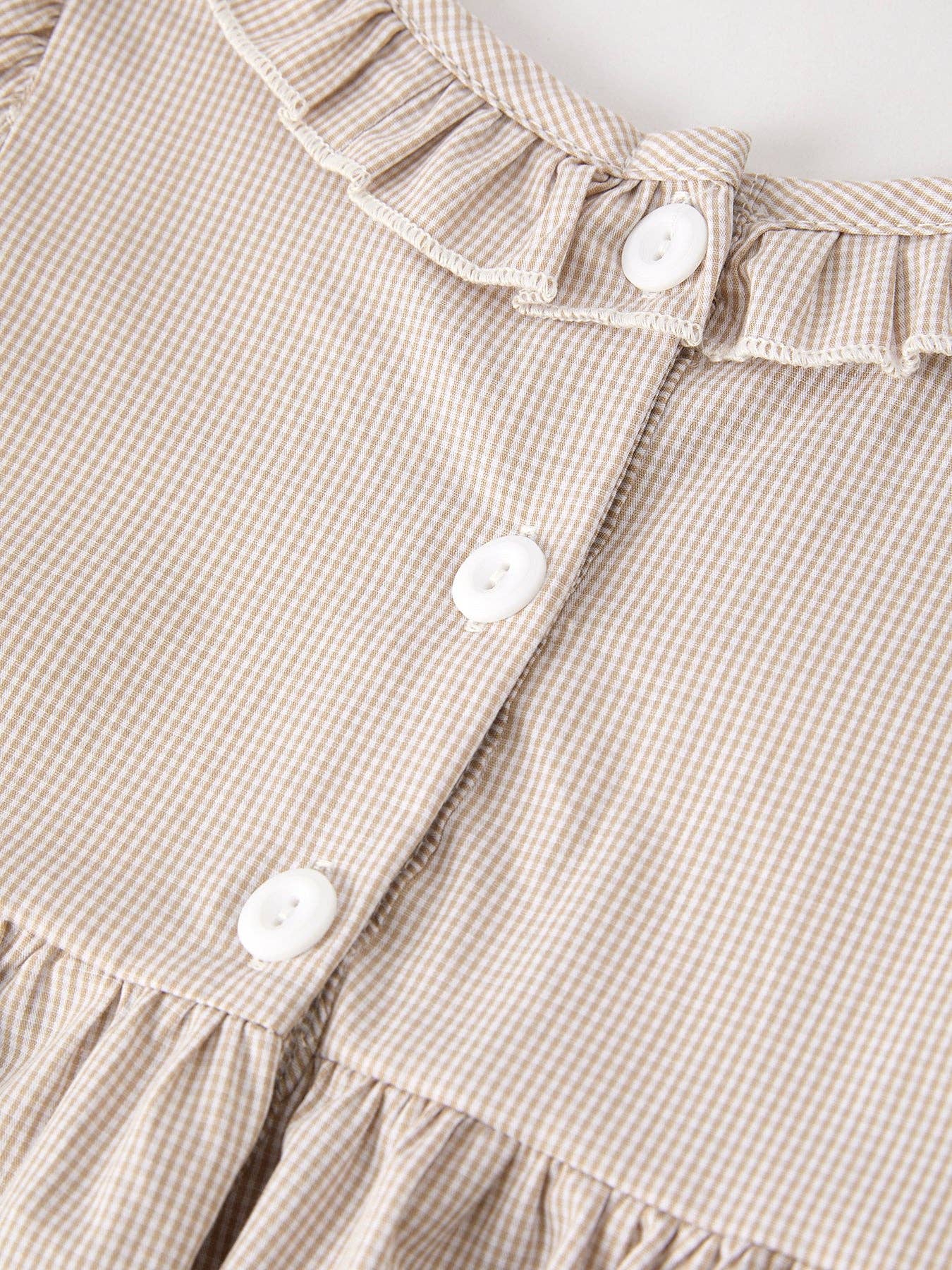 Rylee Faith Designs - Halloween & Thanksgiving Pumpkin Embroidery Smock Plaid Girls Dress