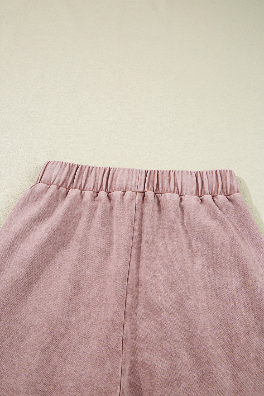 Careys Mineral Wash Tiered Wide Leg Patchwork Drawstring Pants