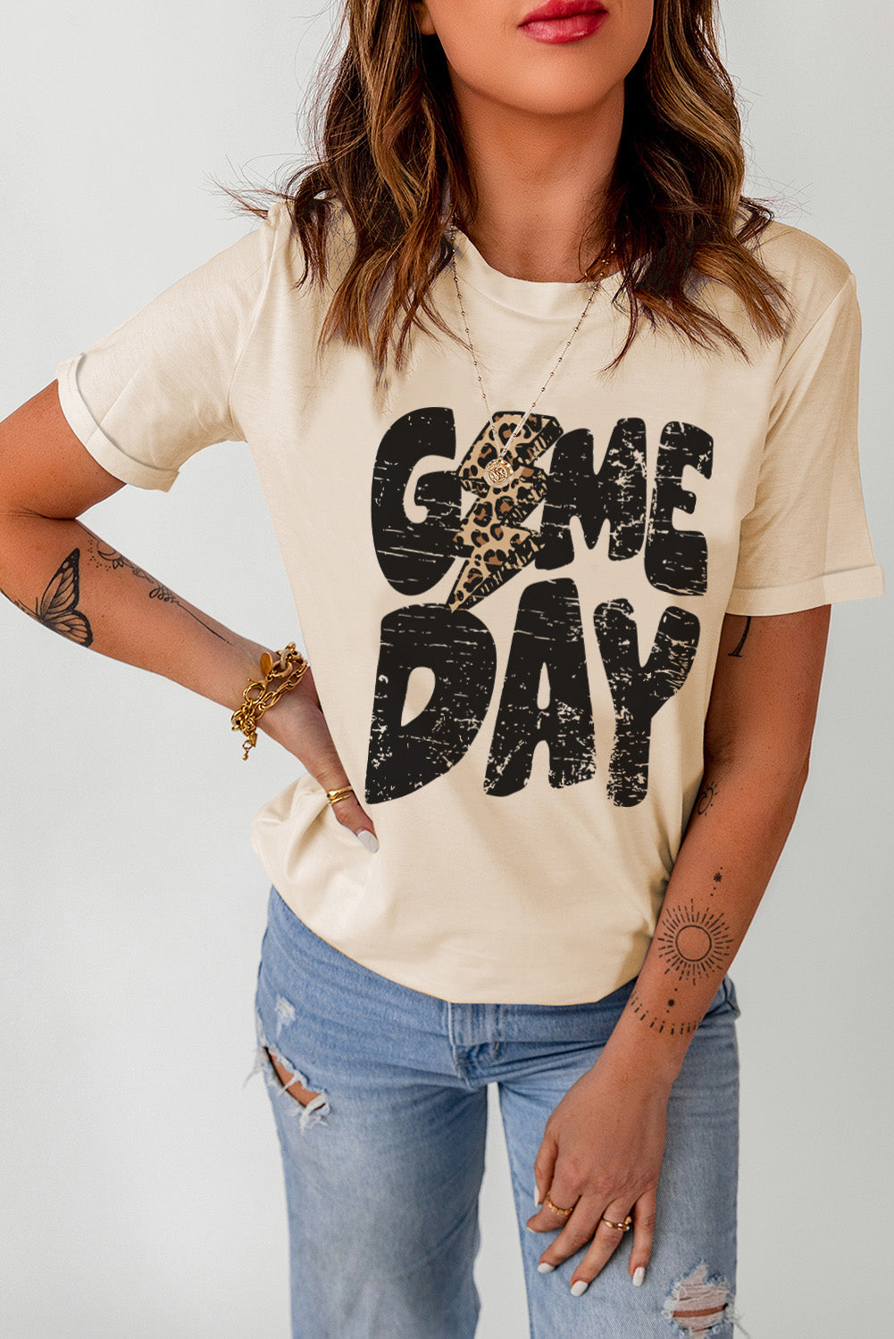 Game Day Leopard Lightning Tee