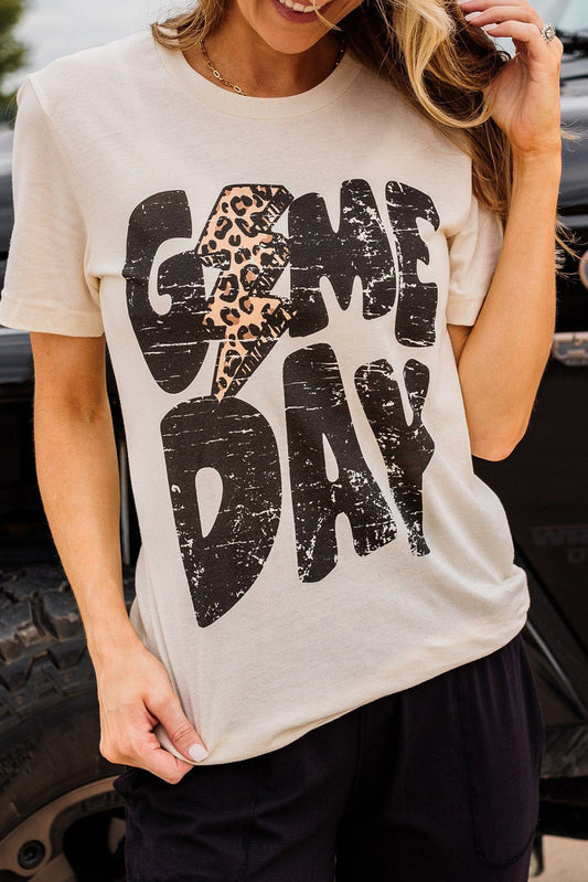 Game Day Leopard Lightning Tee
