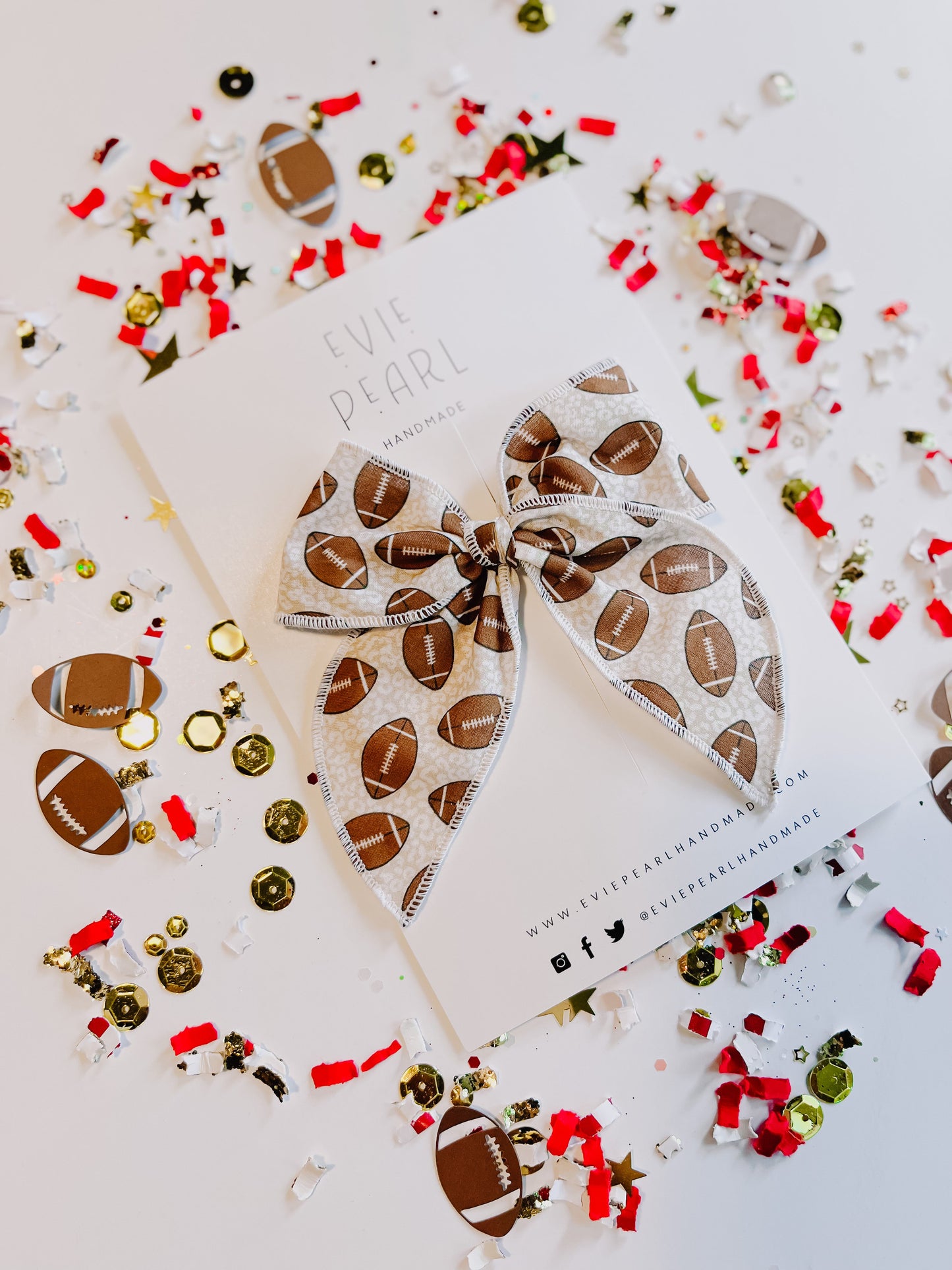 Leopard Football Oversized Game Day Bow