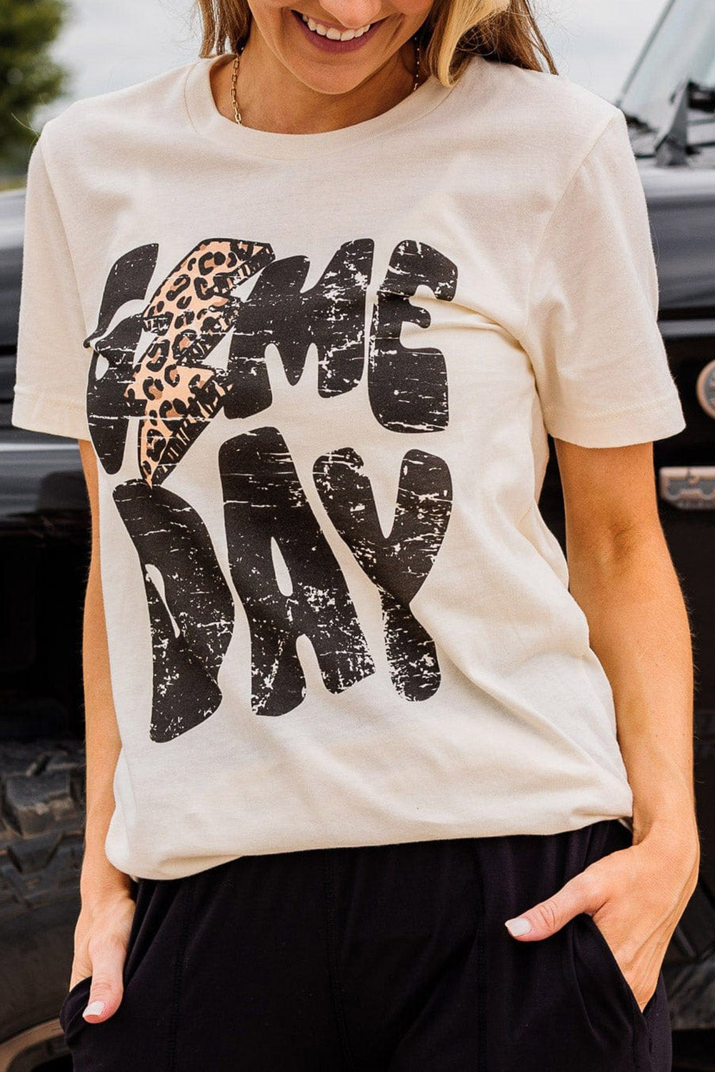 Game Day Leopard Lightning Tee