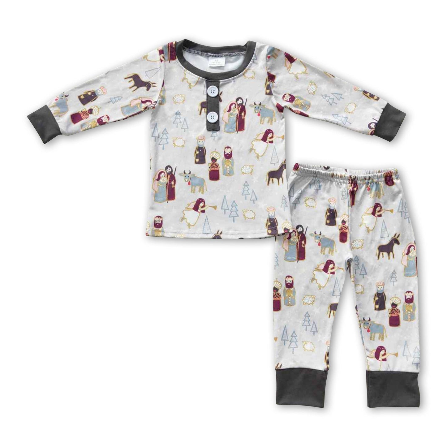 Yawoo Garments - Nativity girls boys Christmas sleepwear set