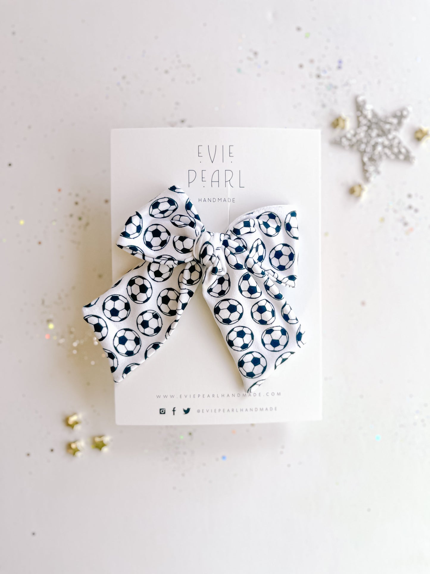 Large Soccer Pinwheel Bow