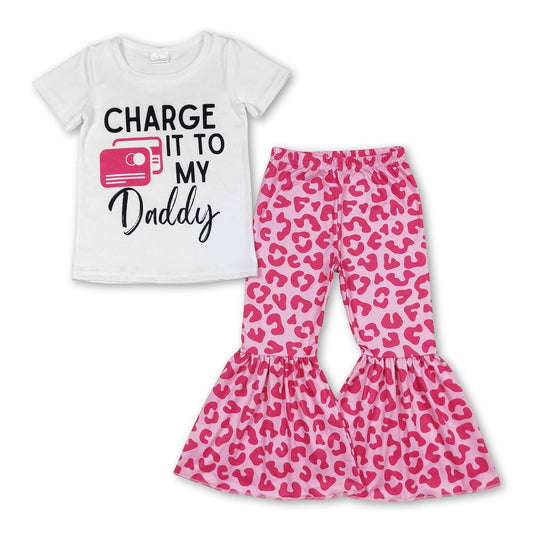 Yawoo Garments - Charge it to my daddy leopard pants girls clothes
