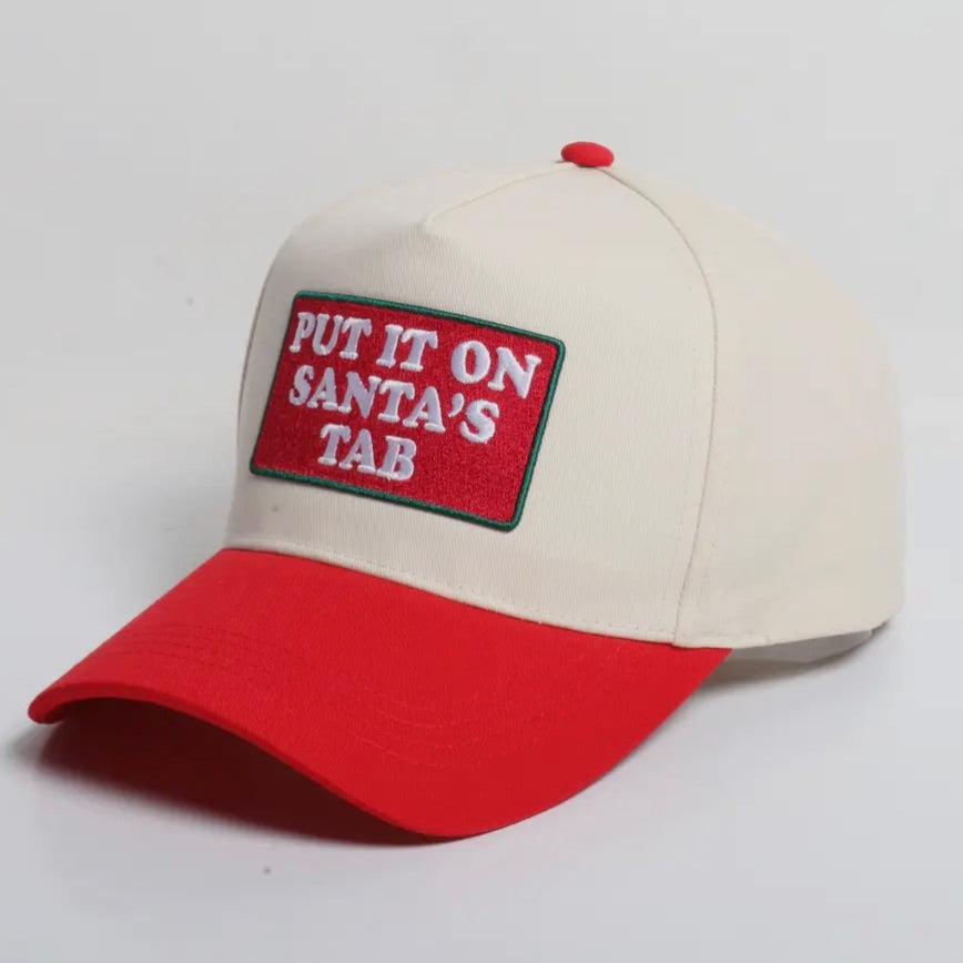 “Put it on Santa’s Tab” Two Tone Cap