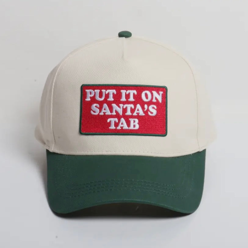 “Put it on Santa’s Tab” Two Tone Cap