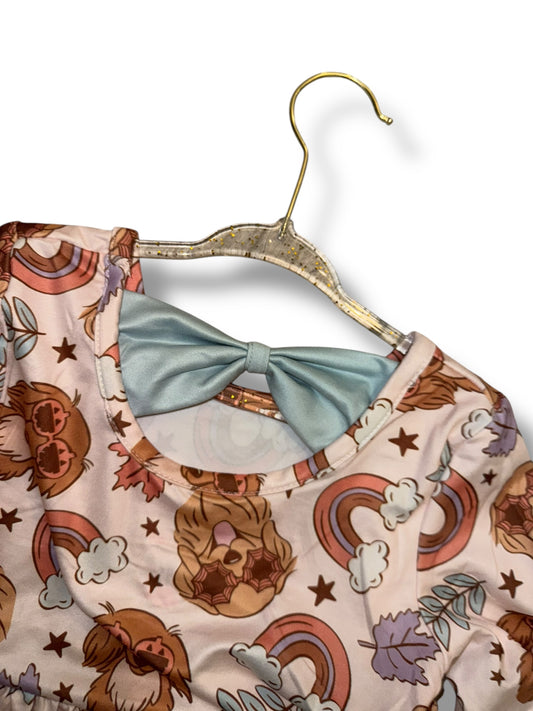 Pete + Lucy Puppy Rainbow 2pc Outfit with Bow