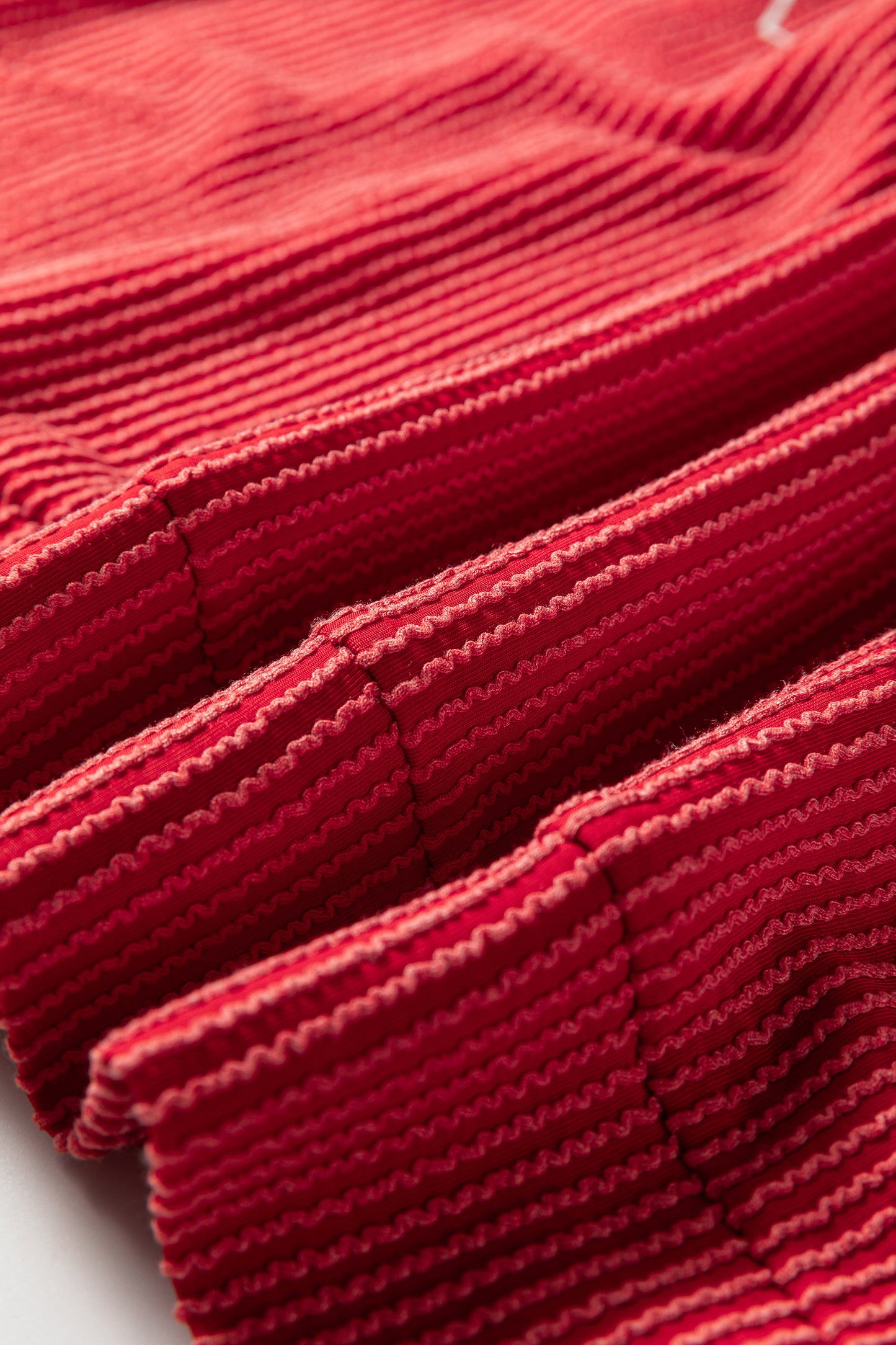 Red Twisted Rib MERRY Loose Long Sleeve Top