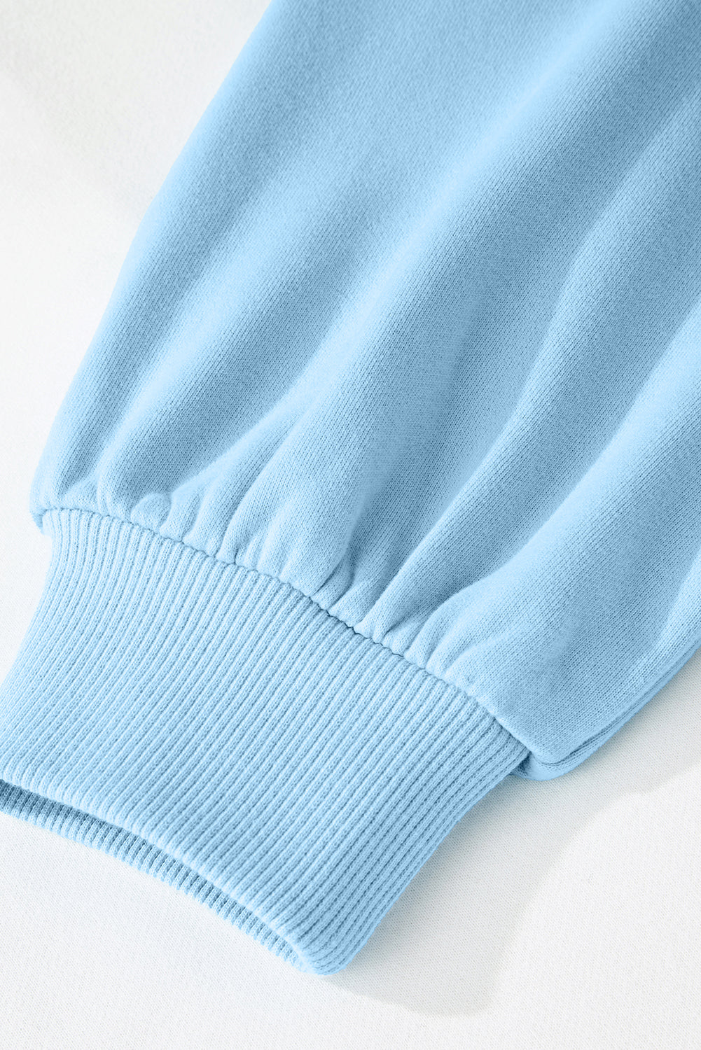 Beau Blue Colorblock Snap Buttons Pullover Sweatshirt