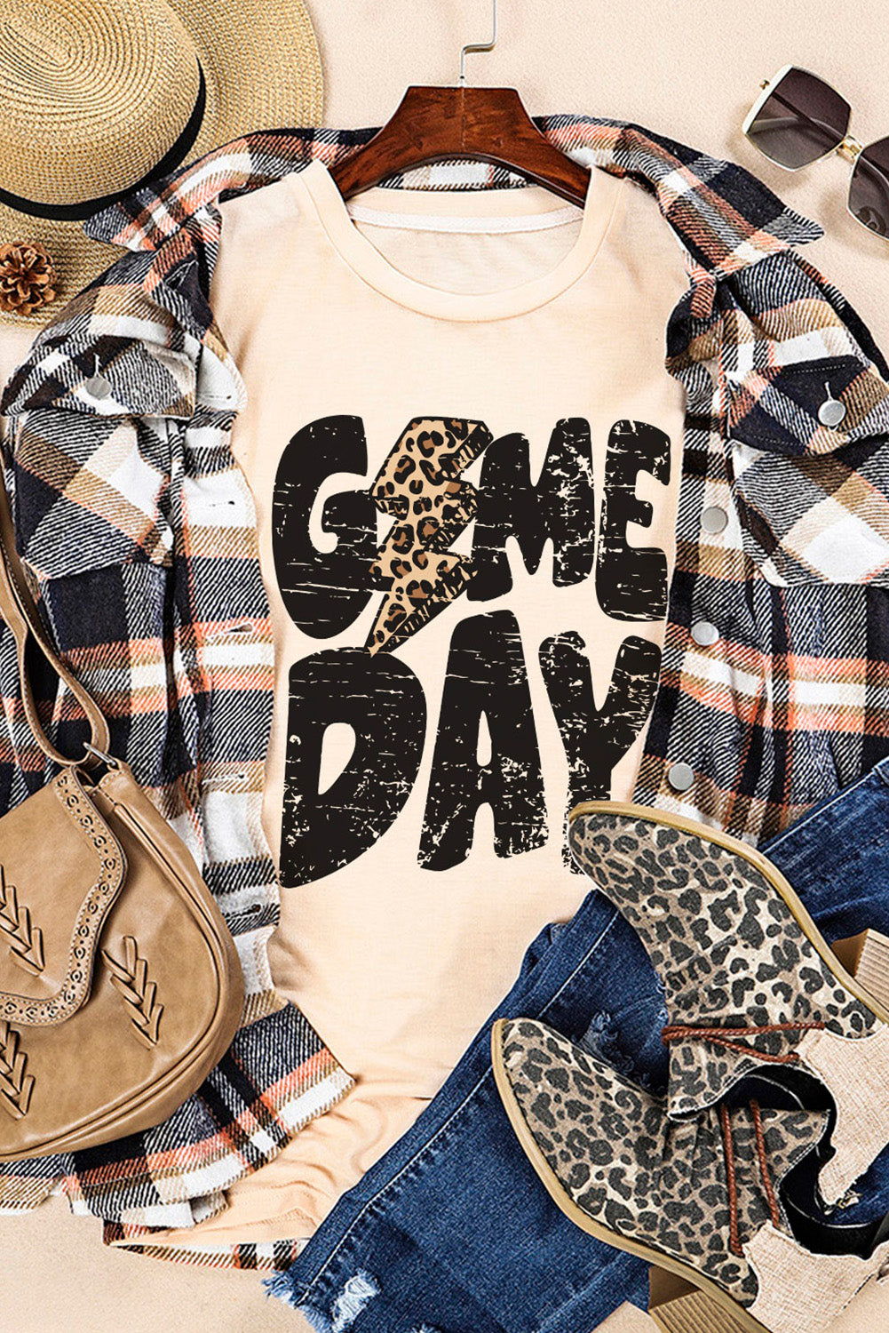 Game Day Leopard Lightning Tee