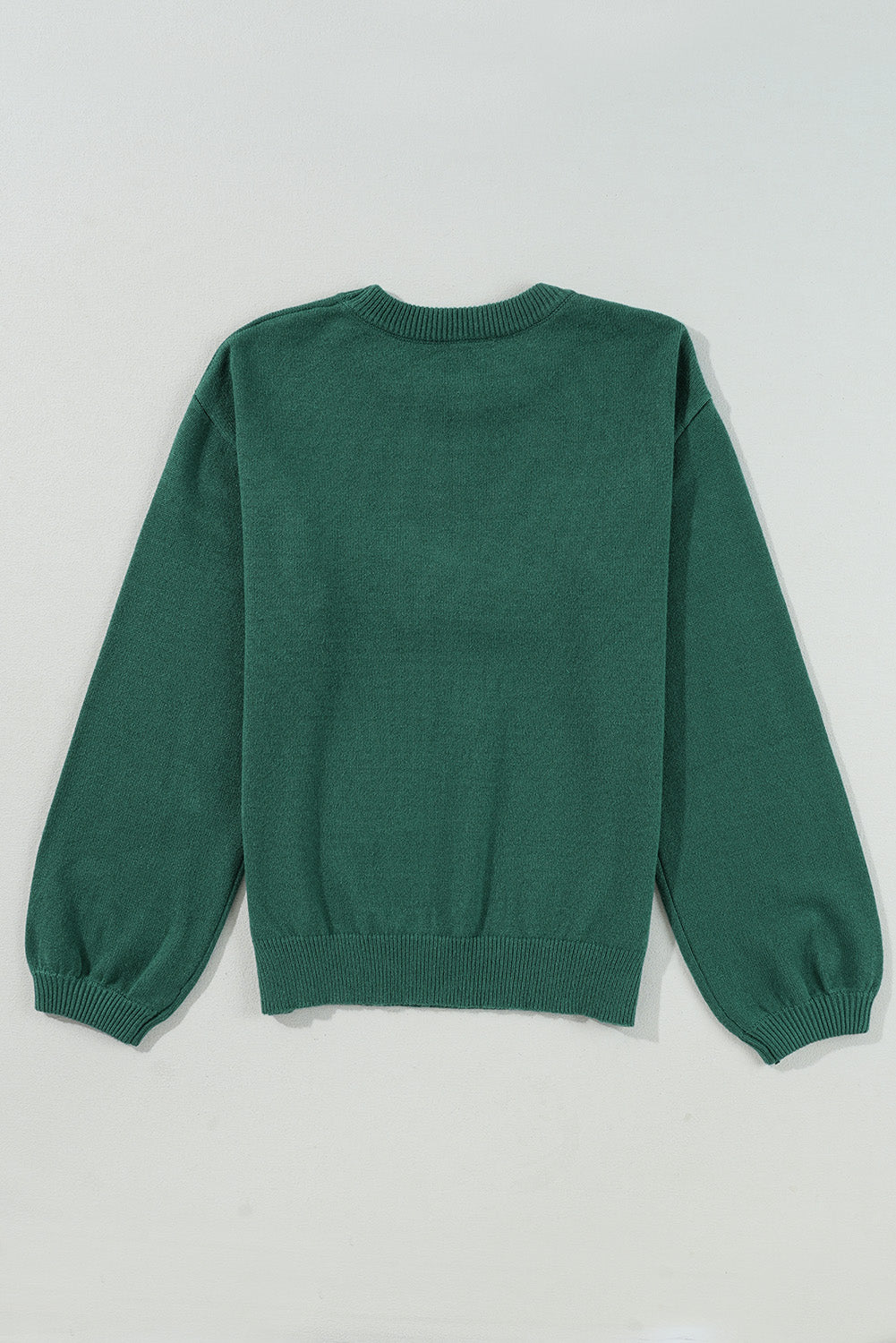 Green Pearl Beaded Merry Casual Sweater